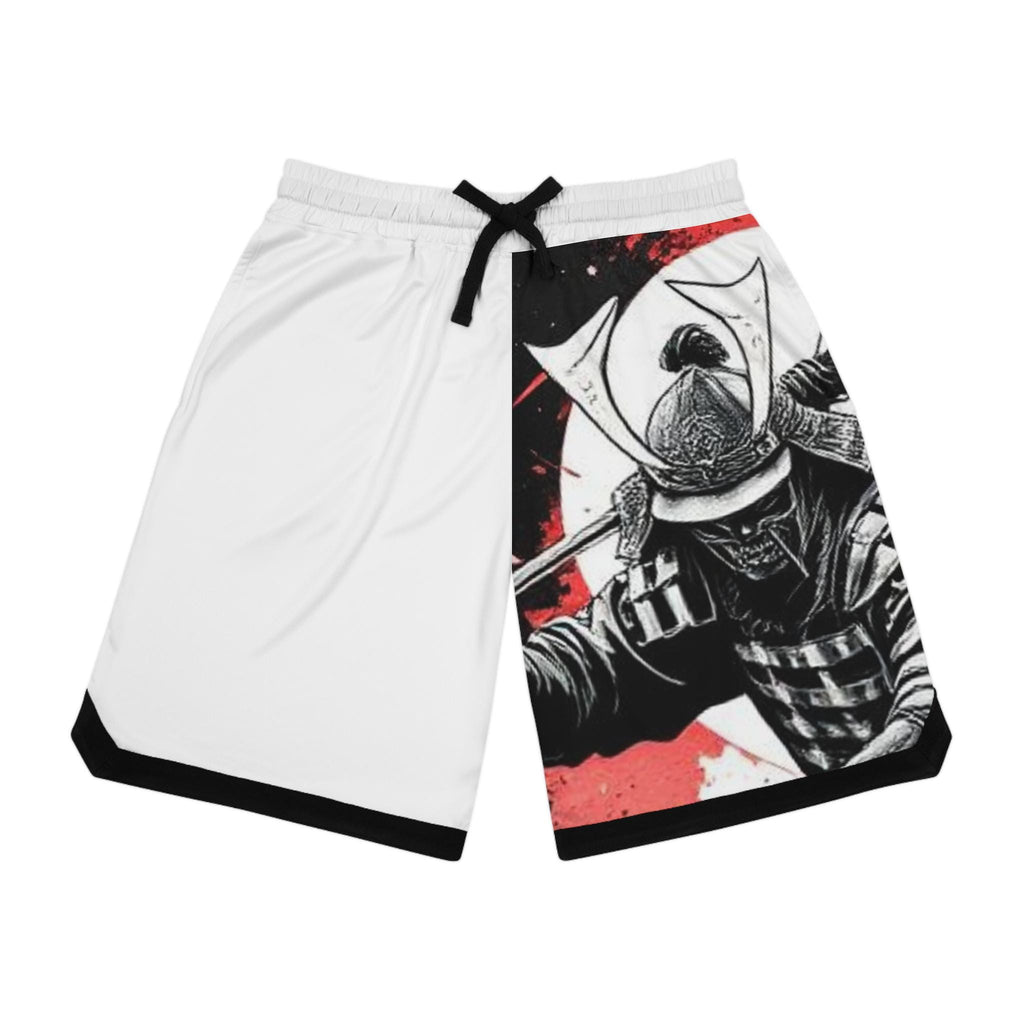 Samurai Warrior Graphic Basketball Shorts | AOP Printed Athletic Shorts