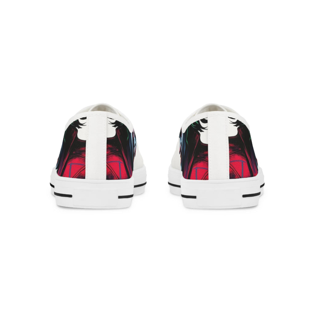 Joker Face Illustration Low Top Sneakers | Comic Villain Artwork