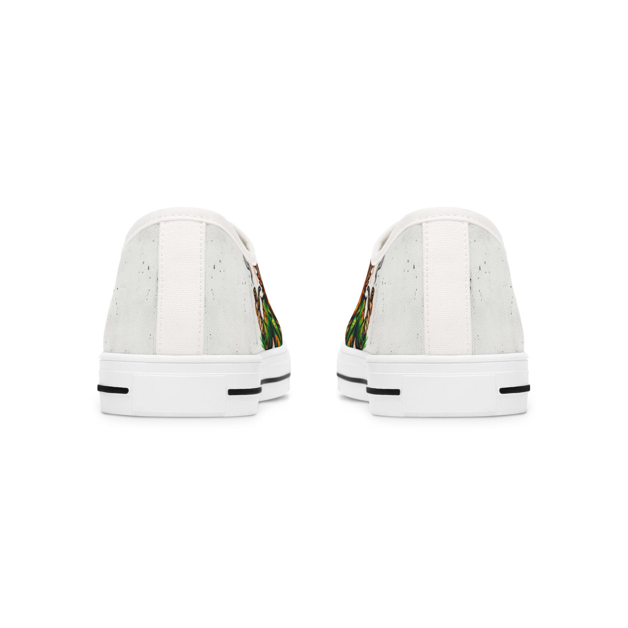 Leprechaun and Shamrock Women's Low Top Sneakers | St. Patrick's Day Shoes