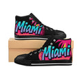 Miami Retro Palm High-Top Sneakers | Beach Vibes