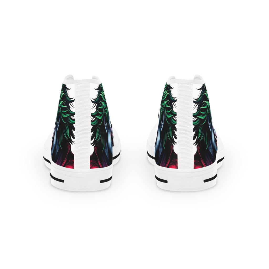 Joker Face Illustration High Top Sneakers | Clown Villain Artwork