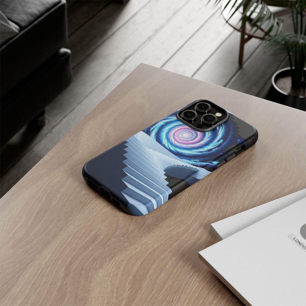 Galaxy Spiral Staircase phone case | cosmic vortex iPhone case