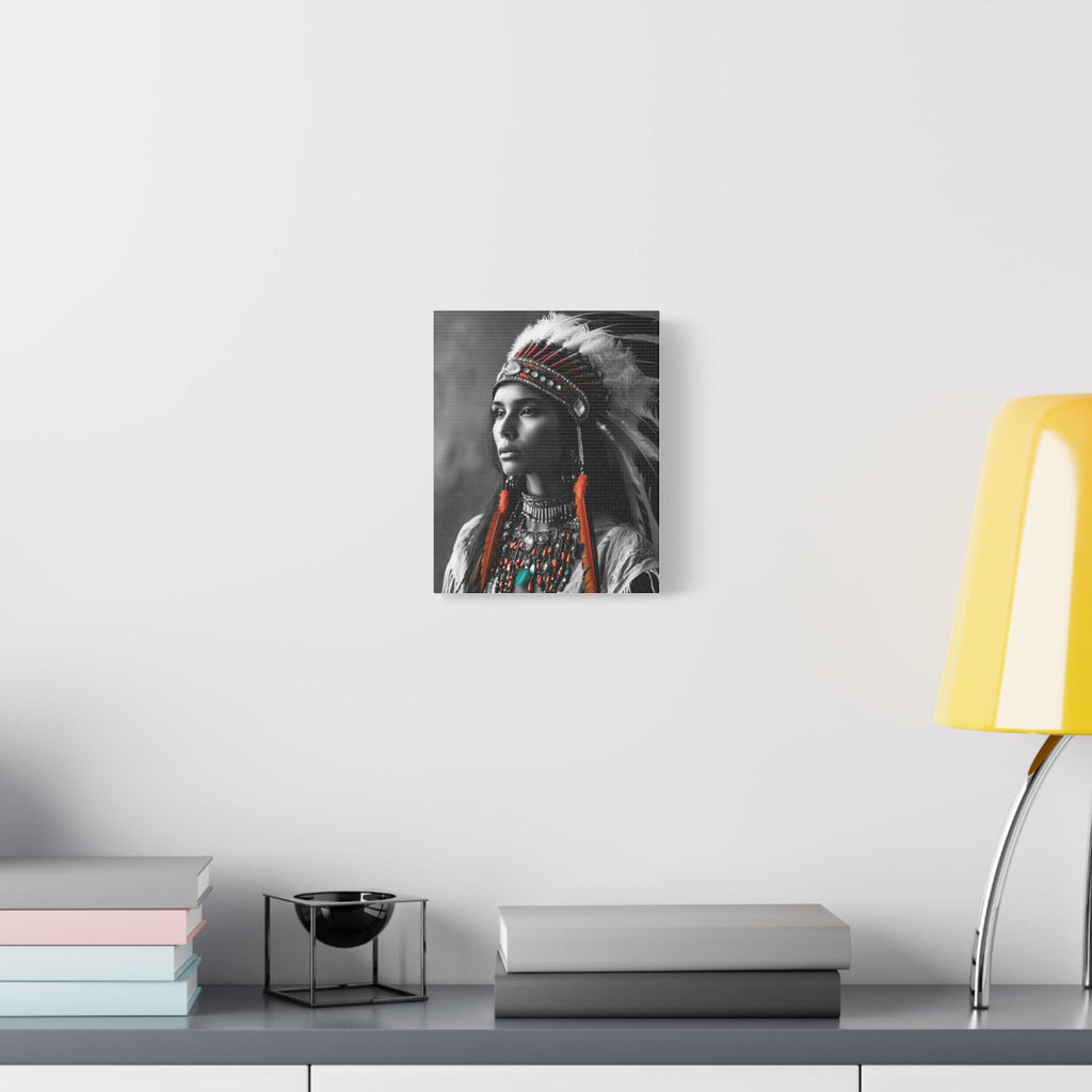 Native American Headdress Matte Canvas
