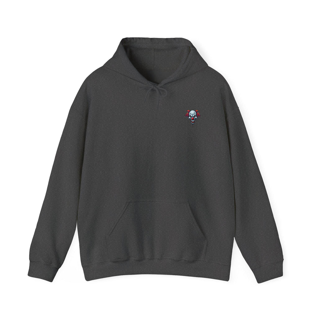 Quit Clownin Face hoodie | Skull Clown Back Graphic Hoodie