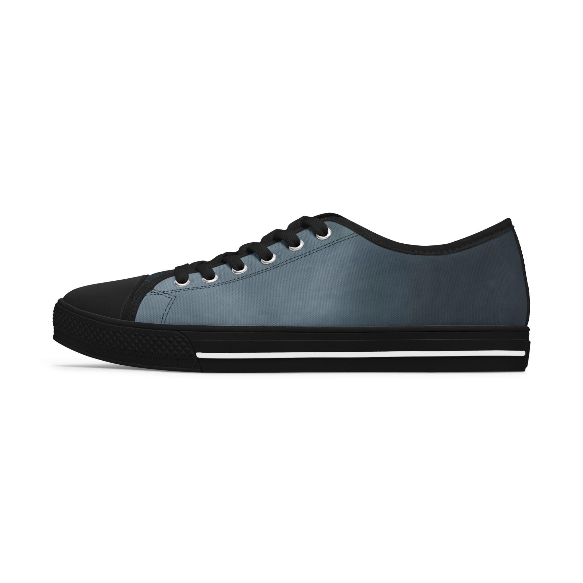 Classic Slate Ombre Women's Low Top Sneakers | Casual Canvas Shoes