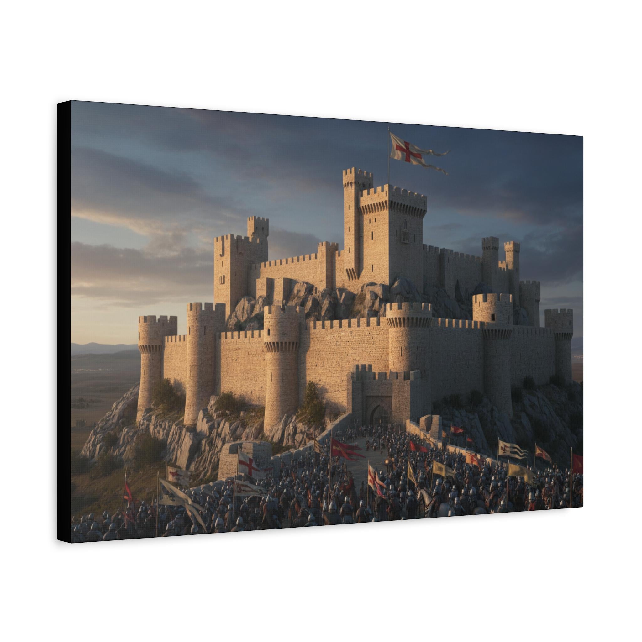Medieval Castle Siege Matte Canvas