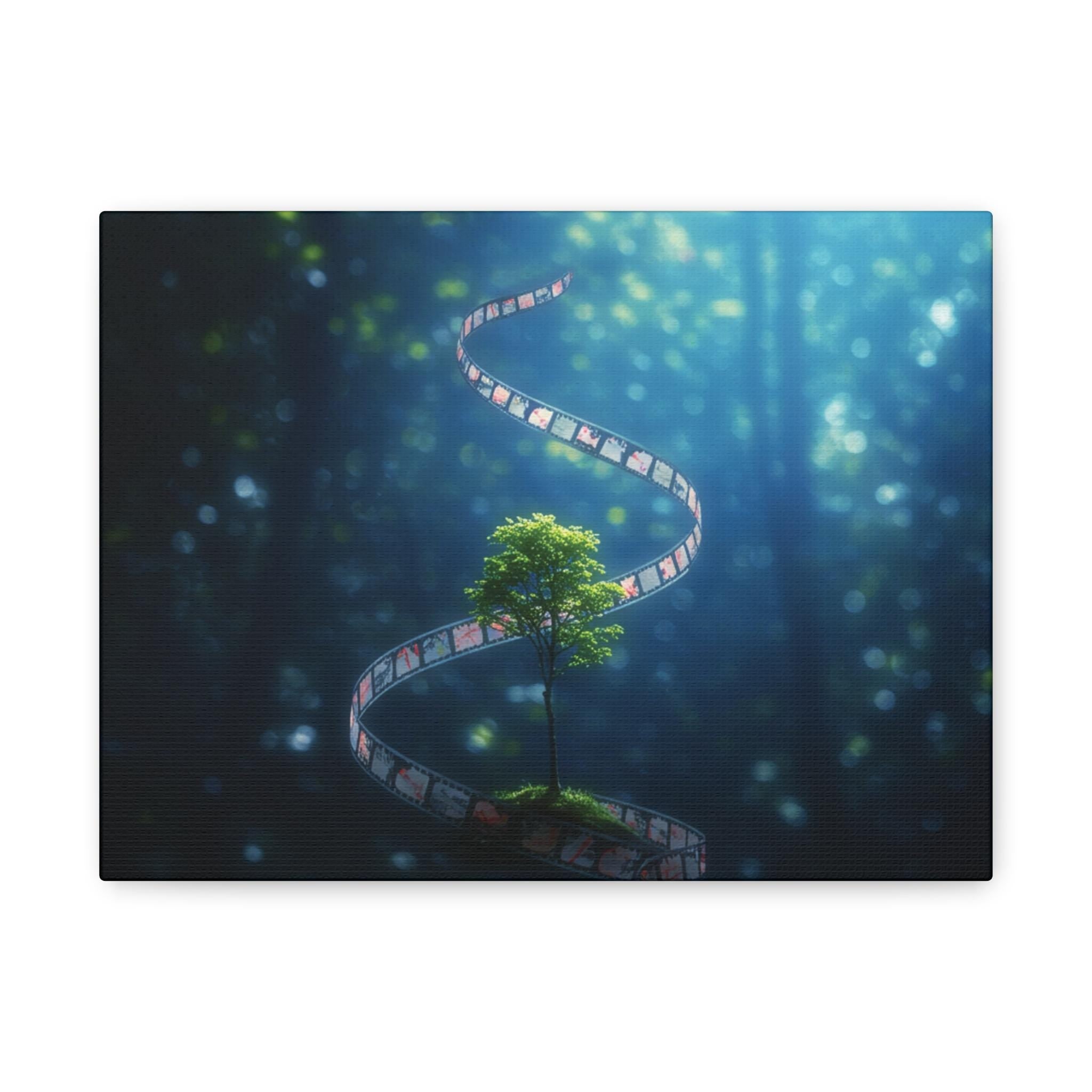 Spiral Filmstrip Tree Canvas