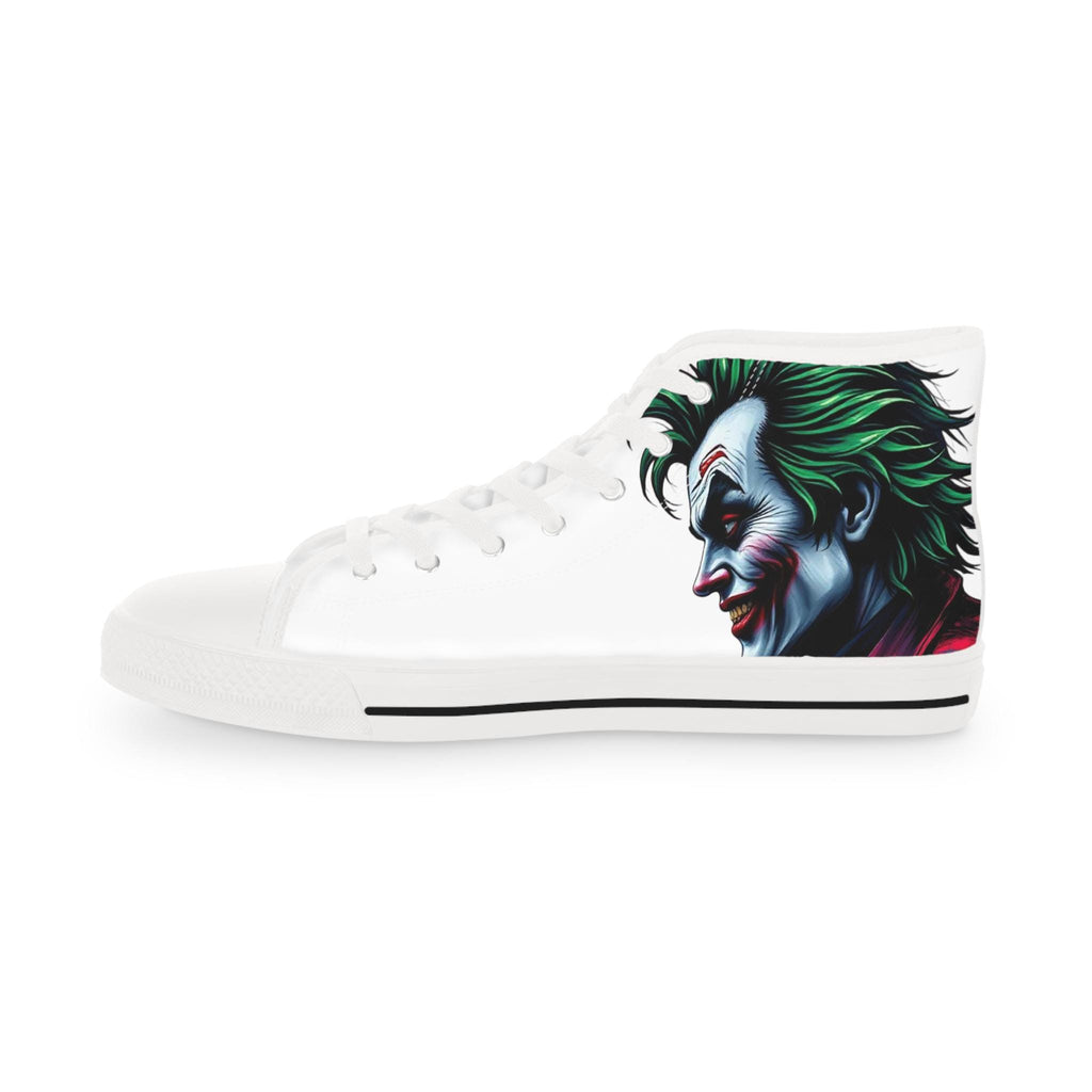 Joker Face Illustration High Top Sneakers | Clown Villain Artwork