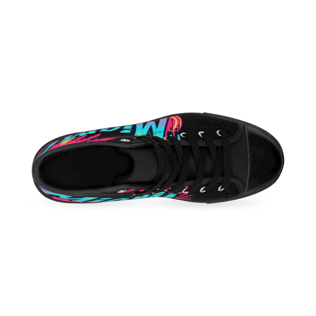 Miami Retro Palm High-Top Sneakers | Beach Vibes
