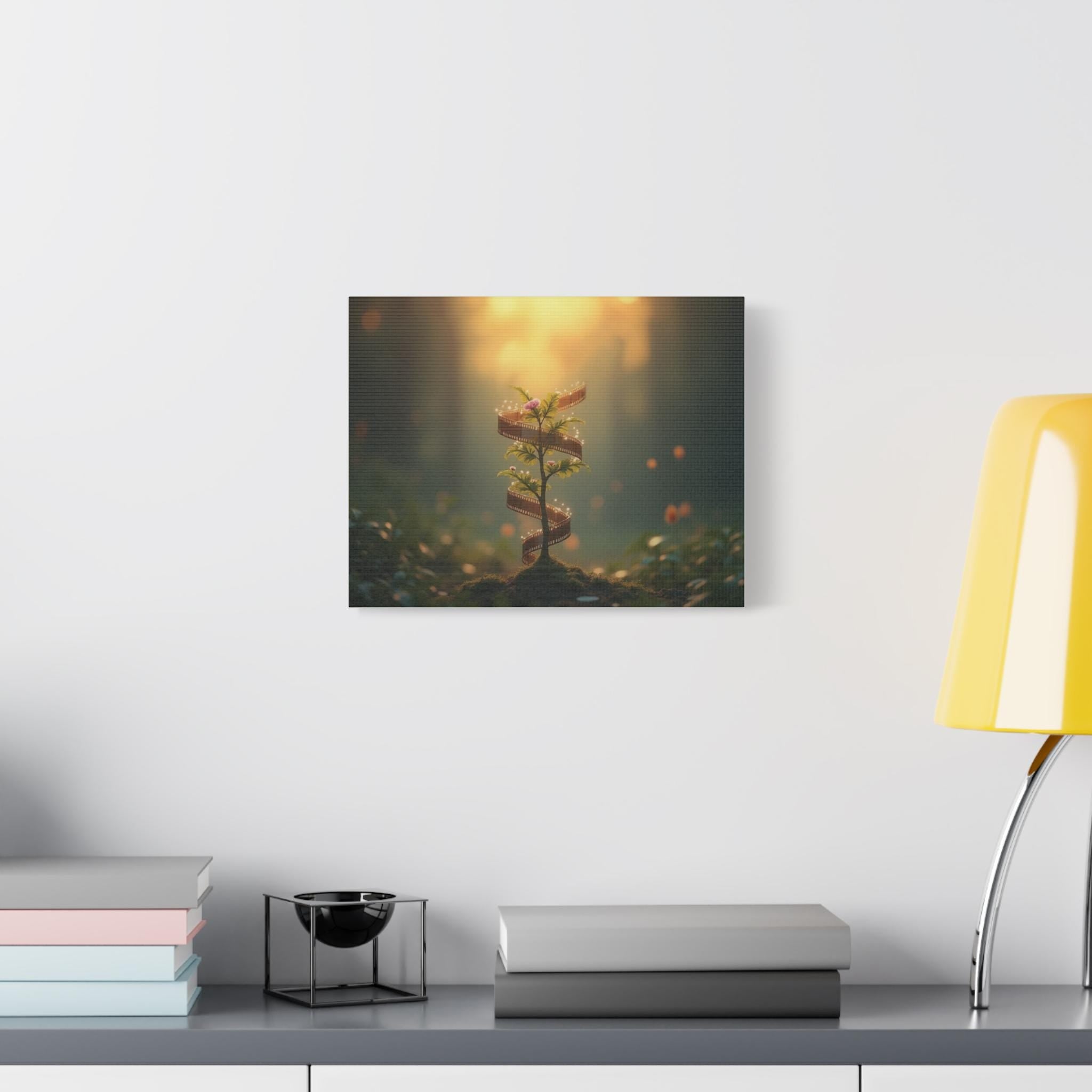 Film Reel Spiral Seedling Canvas