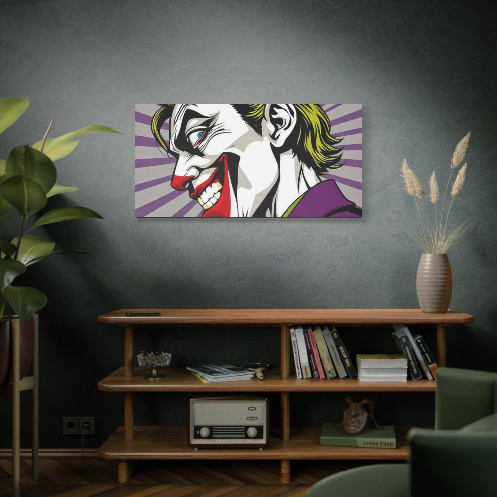 Smiling Joker Portrait Matte Canvas