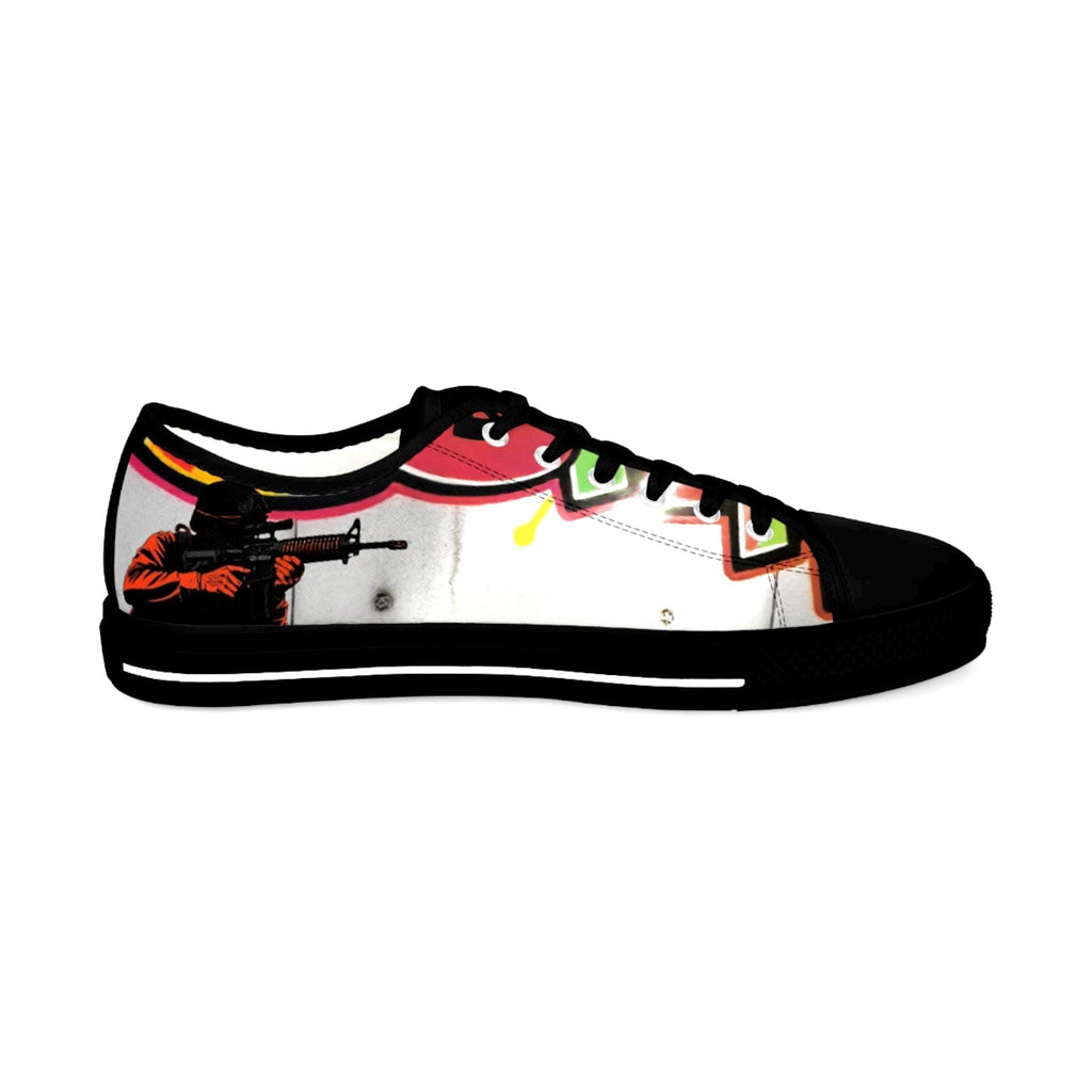 Colorful Graffiti Soldier Low Top Sneakers | Music Art Shoes