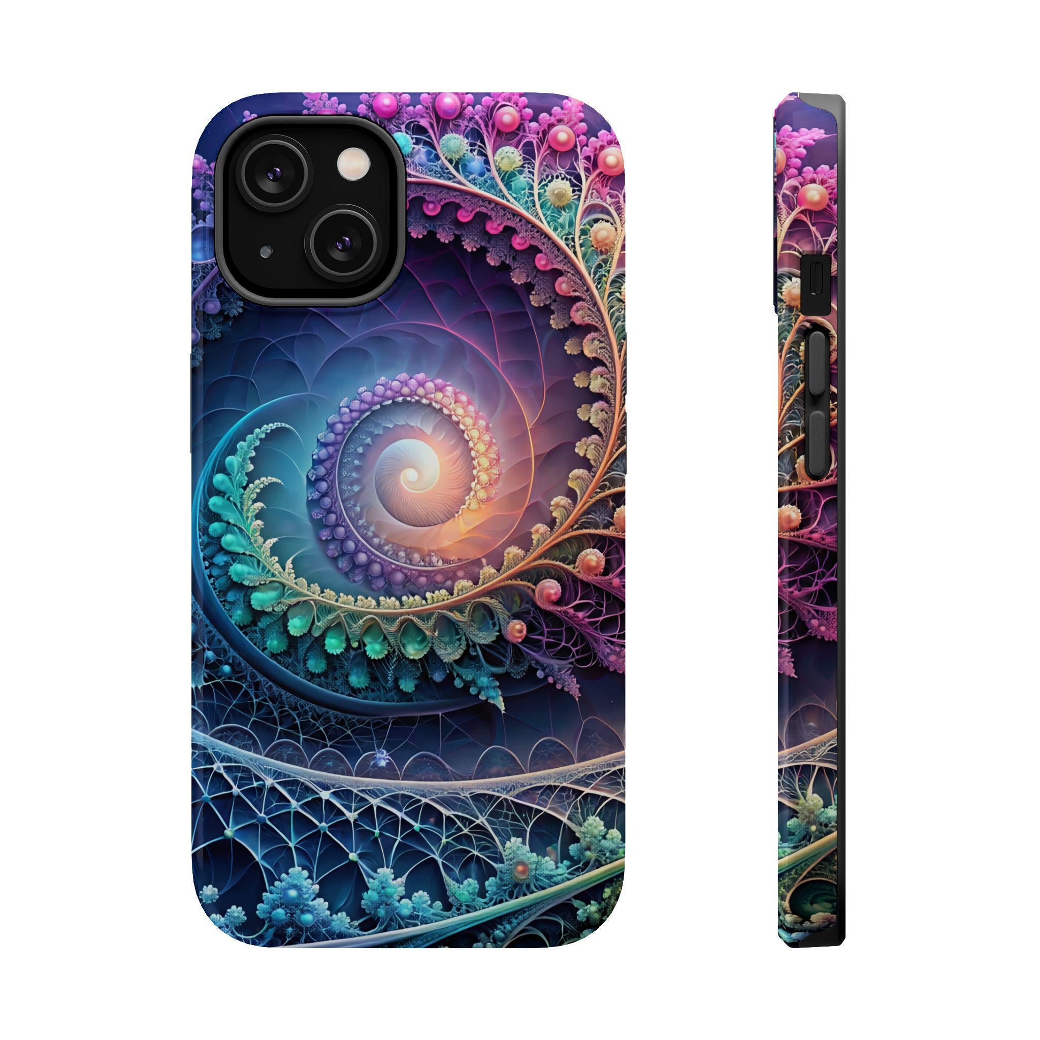 Colorful Fractal Spiral Phone Case | Magnetic Impact-Resistant Case