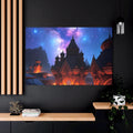 Fantasy Night Sky Palace Canvas | Matte Stretched Wall Art