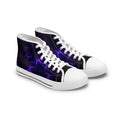 Neon Plasma Pattern Women's High Top Sneakers | Purple Electric Design