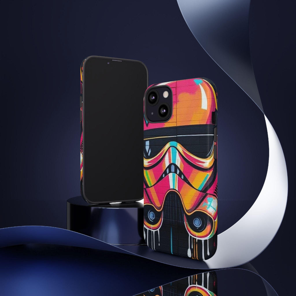 Graffiti Stormtrooper Phone Case | Dual-Layer Protective Cover (Glossy/Matte)