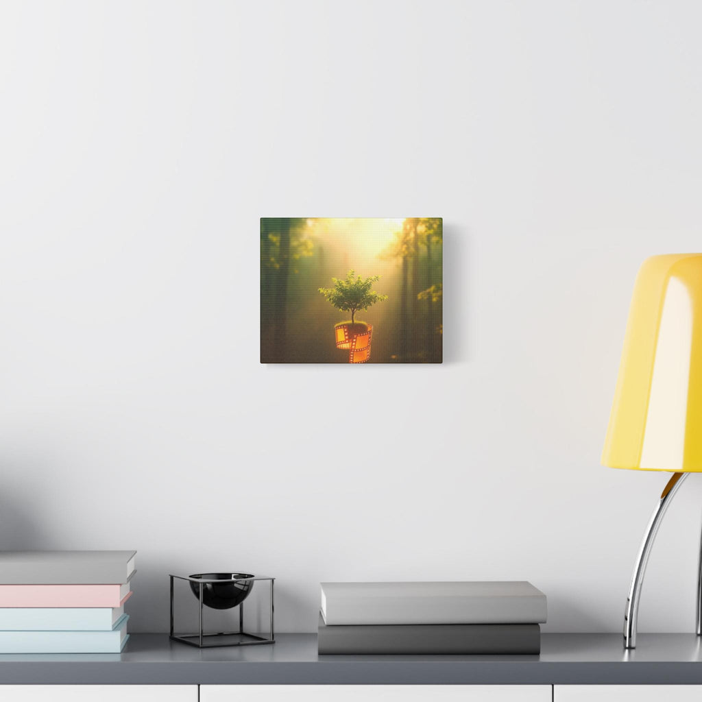 Tree Growing from Film Reel Canvas