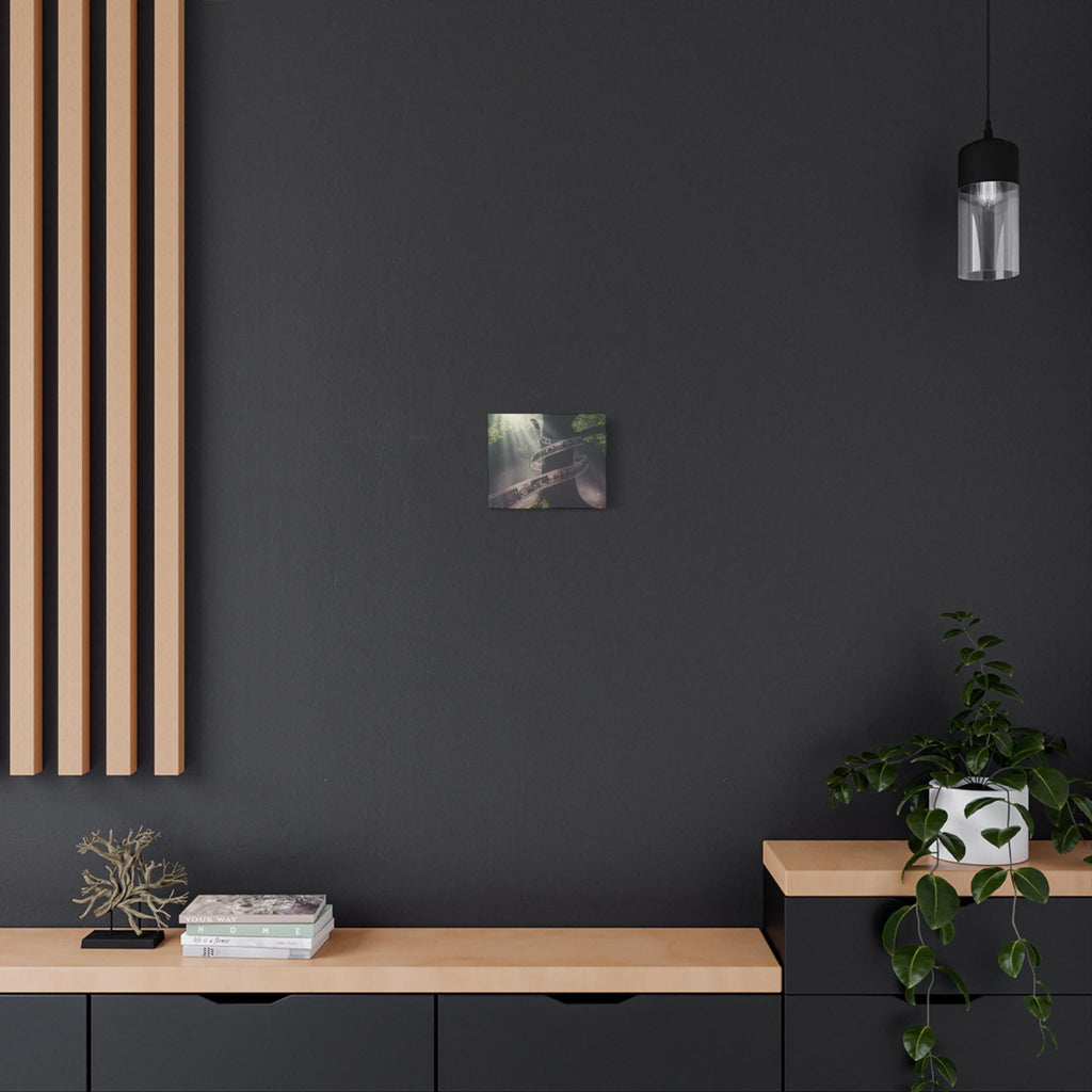 Film Reel Tree canvas | Vintage photo strip forest wall art