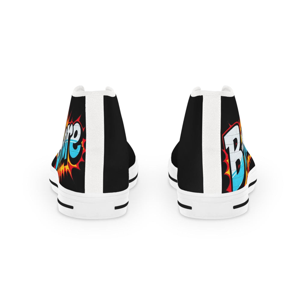 B'more Graphic High Top Sneakers | Retro Comic Flame Design