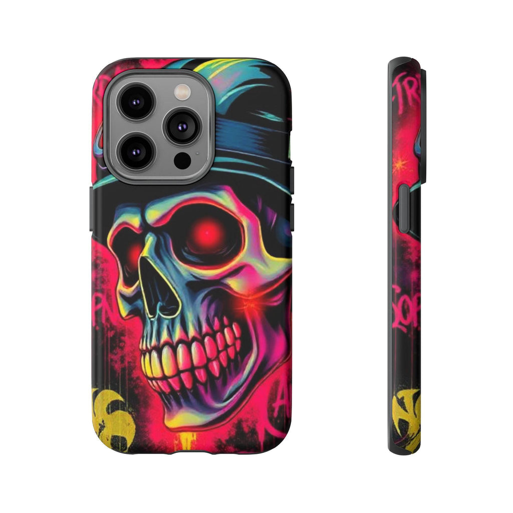 Glowing Red Soldier Skull with Hat phone case | Tough Cases