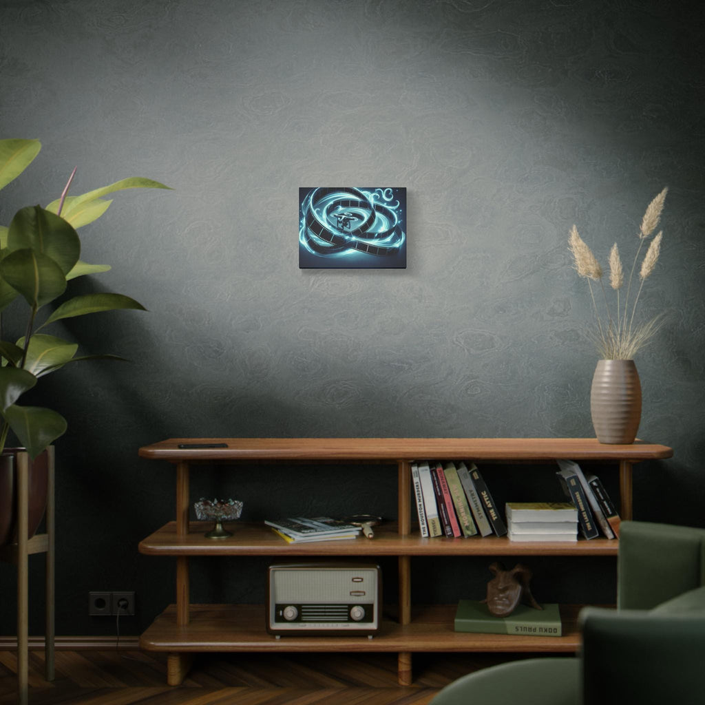 Glowing Film Reel Swirl Matte Canvas