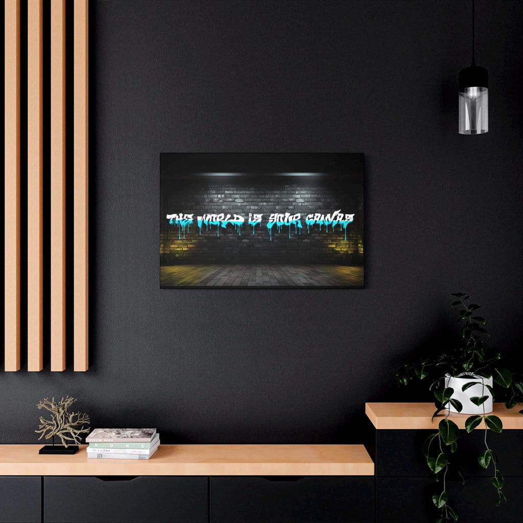 Graffiti "The World Is Yours" Matte Canvas