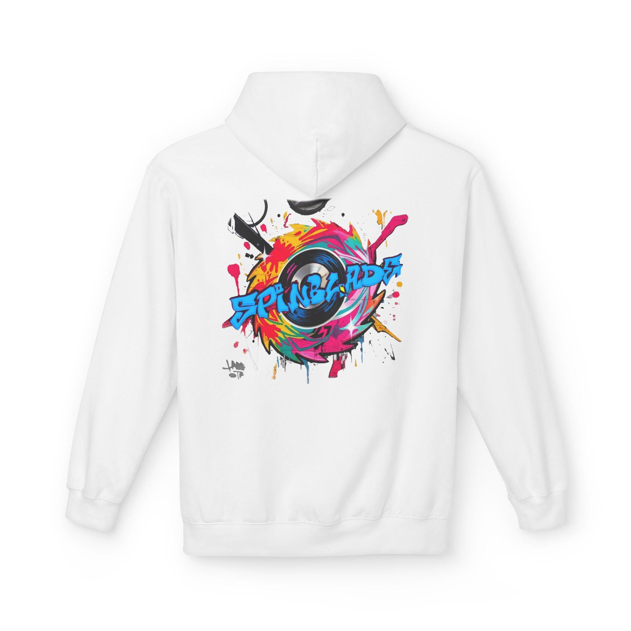 Spinblade Graffiti Saw Hoodie | Colorful DJ Record Streetwear