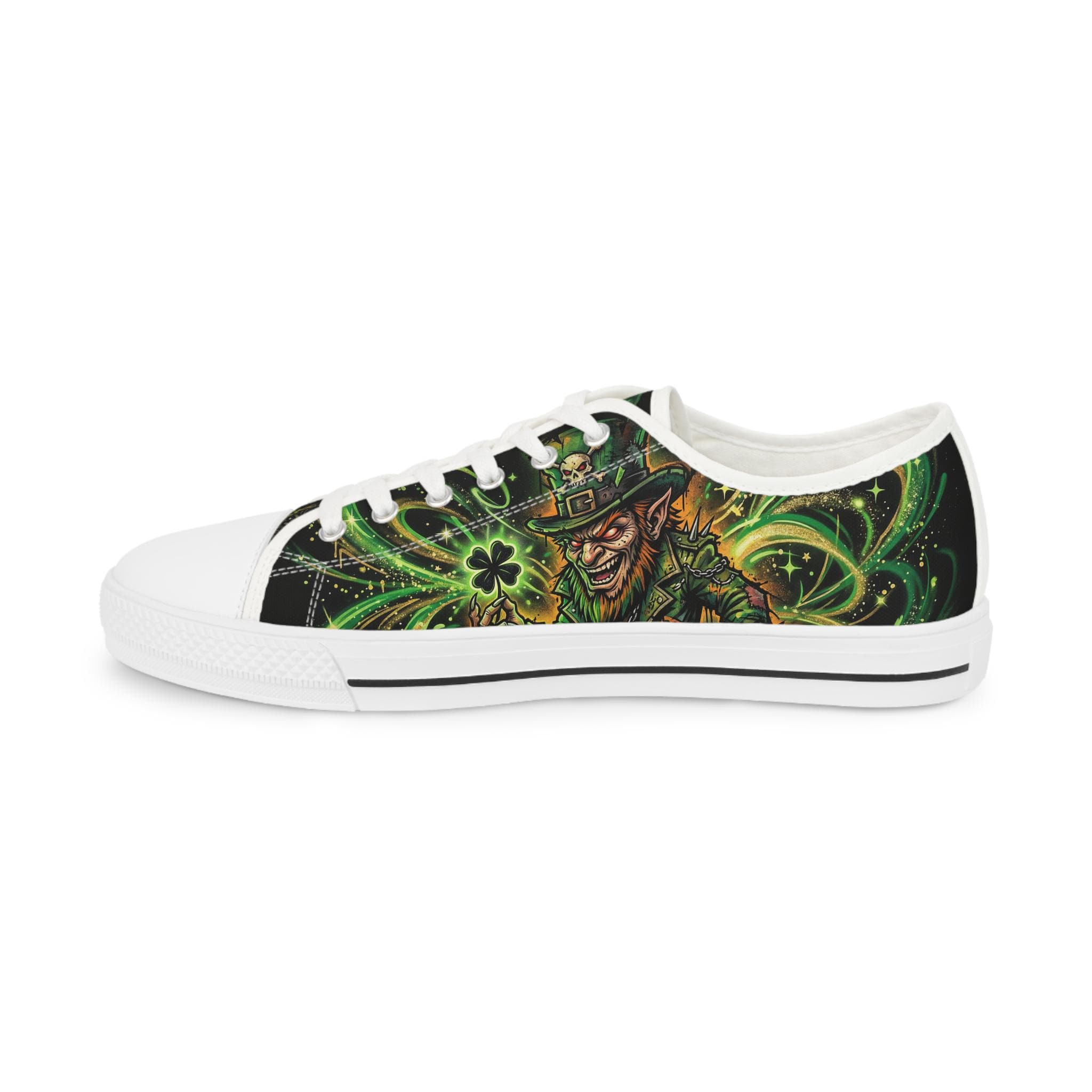 Leprechaun and Shamrock Sneakers | Low Top Shoes