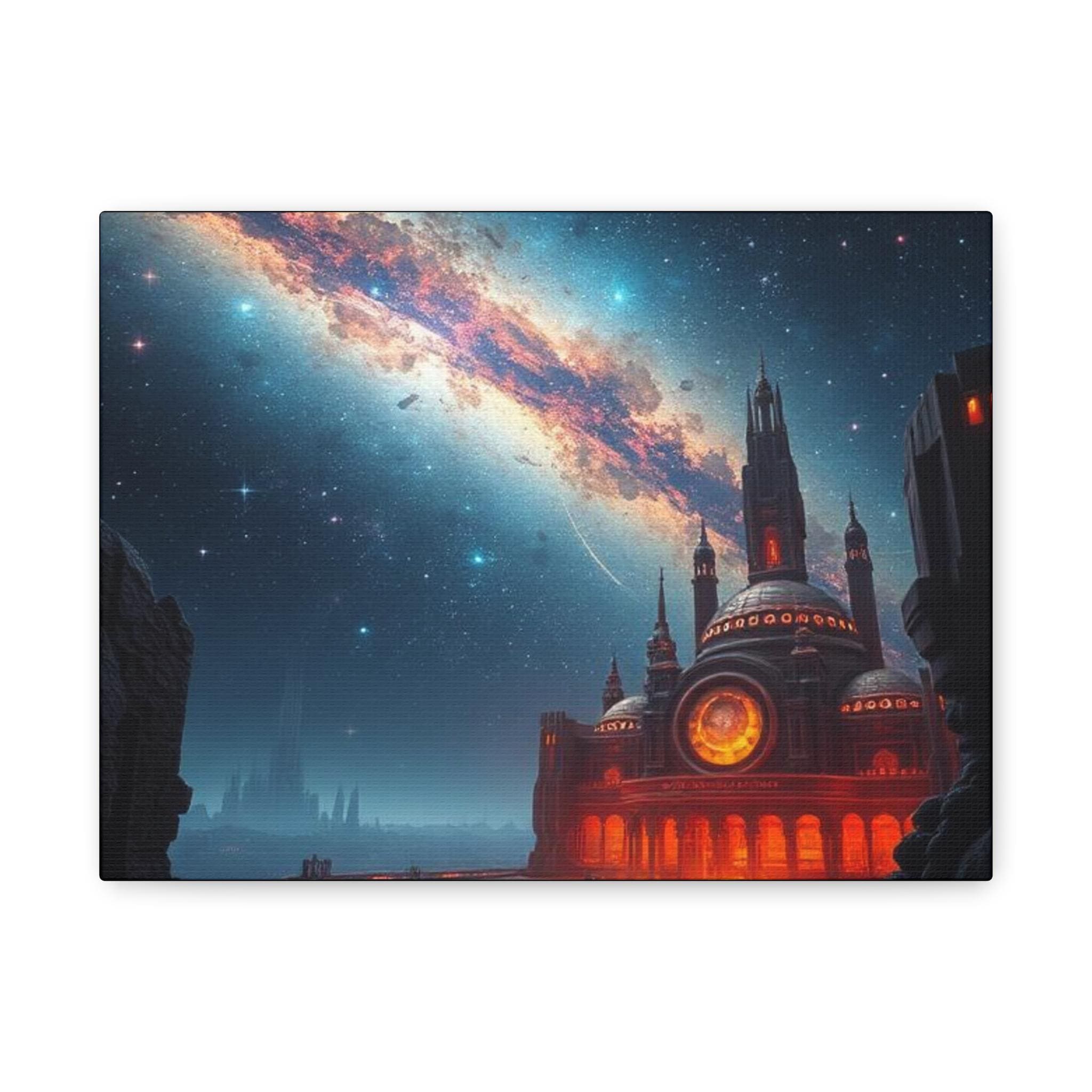 Celestial Cityscape Canvas