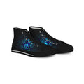 Teal Geometric Mosaic High Top Sneakers | Abstract Pattern Canvas Shoes