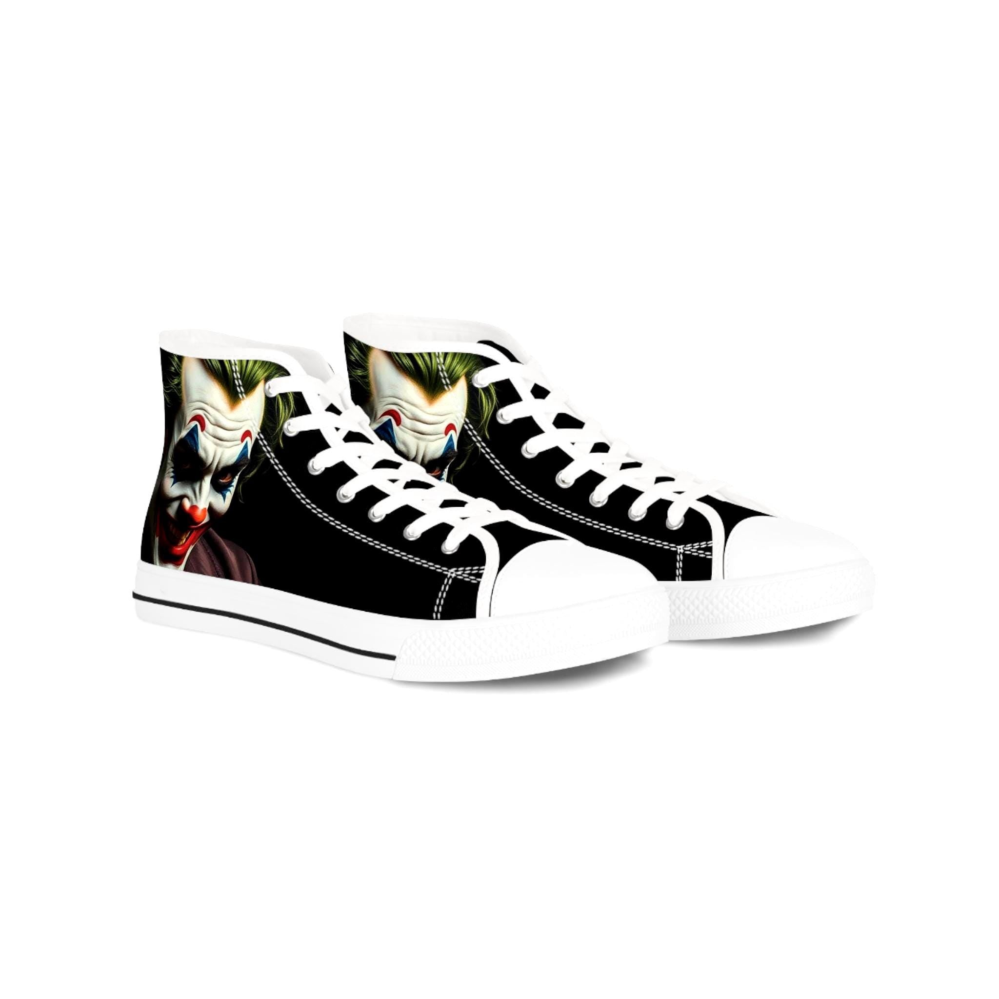 Creepy Clown Face High Top Sneakers | Horror Joker Style