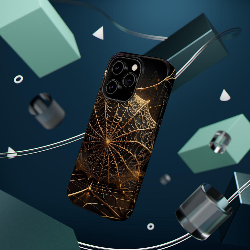Golden Spiderweb Phone Case | Magnetic Impact-Resistant Case
