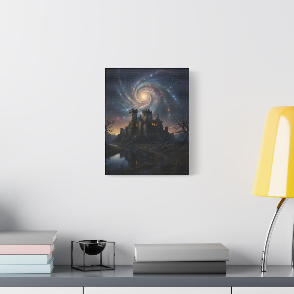 Swirling Galaxy Castle Canvas