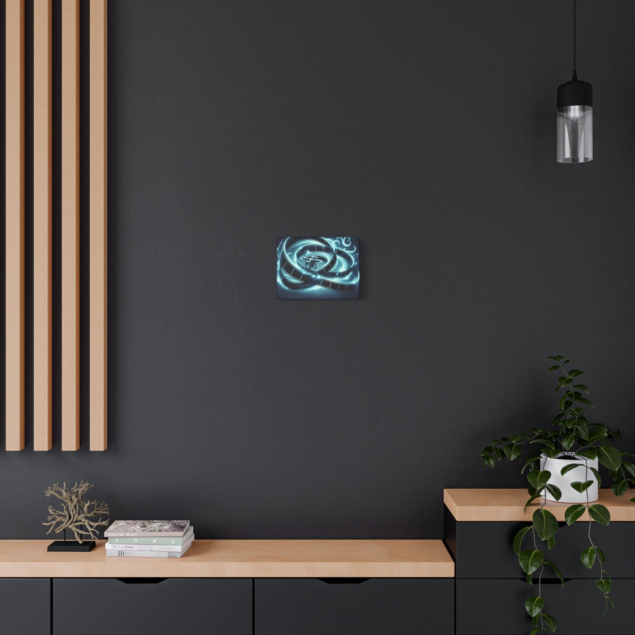 Glowing Film Reel Swirl Matte Canvas