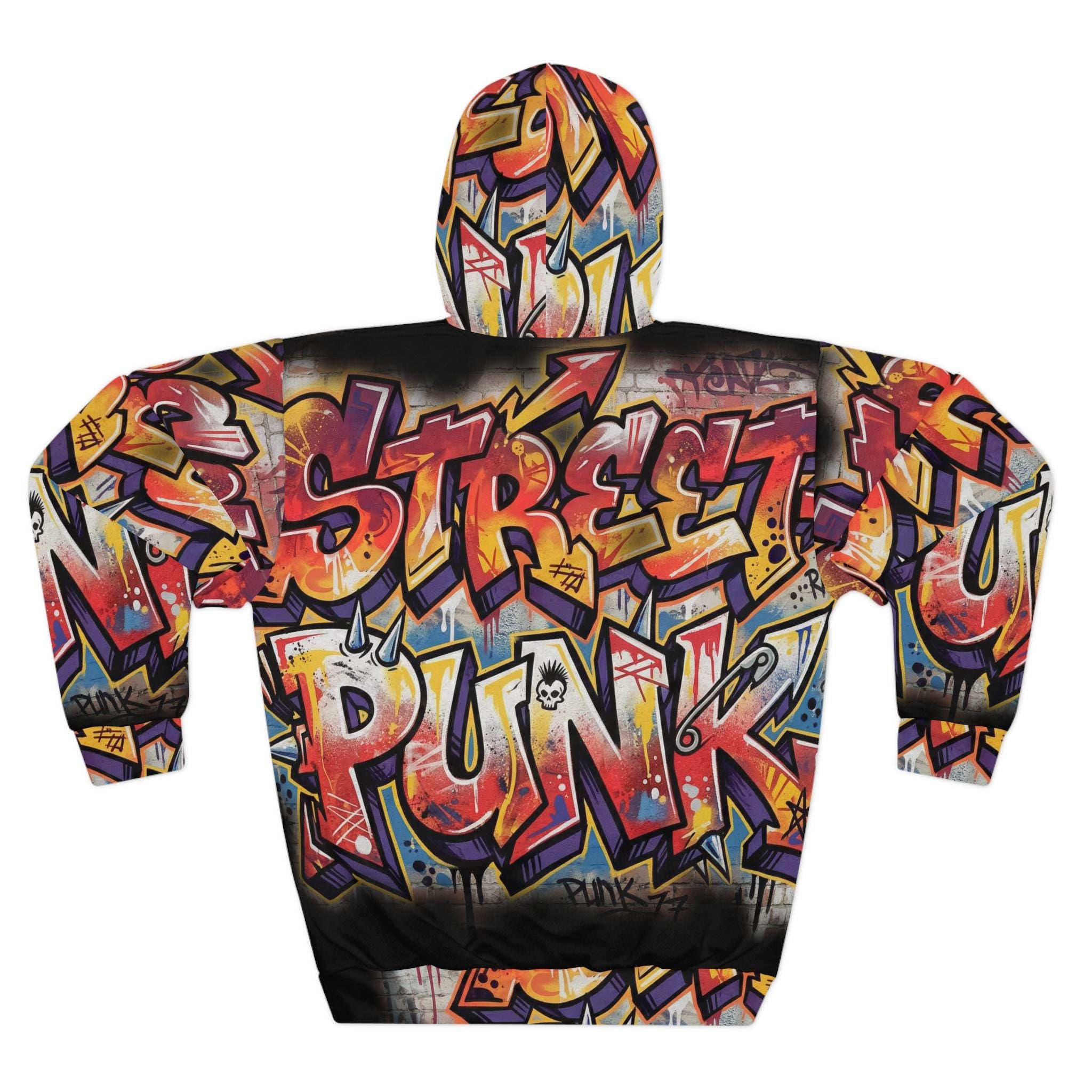 Street Punk Graffiti Hoodie | All-Over Print