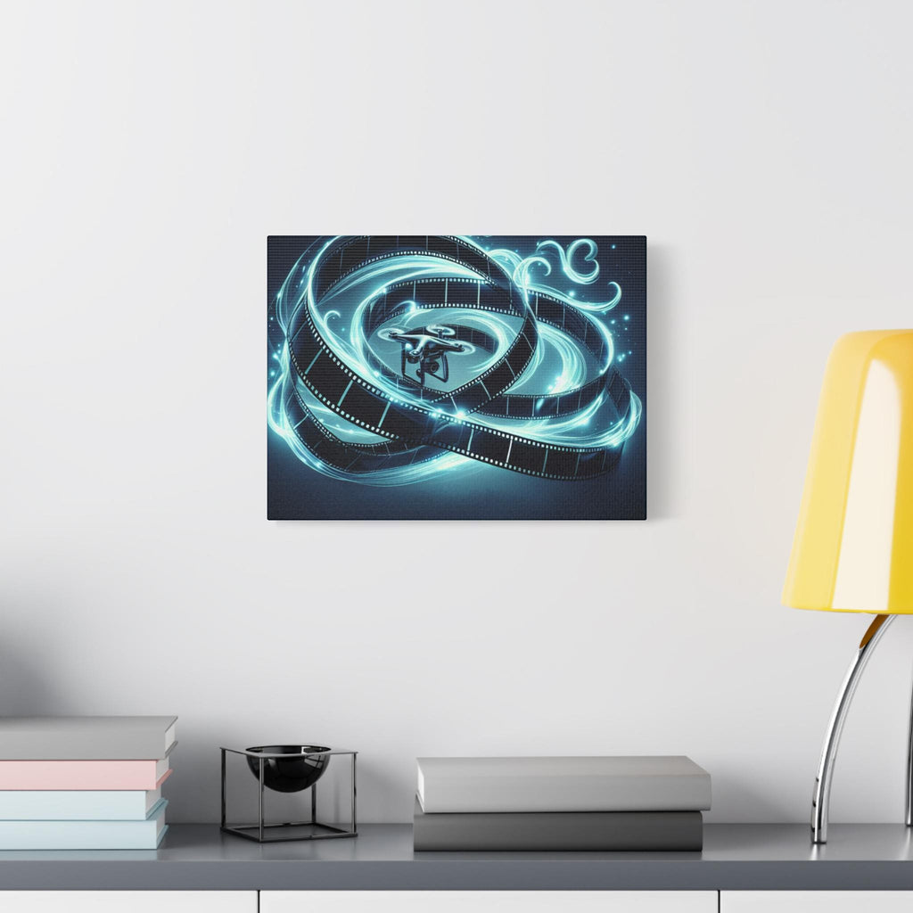 Glowing Film Reel Swirl Matte Canvas
