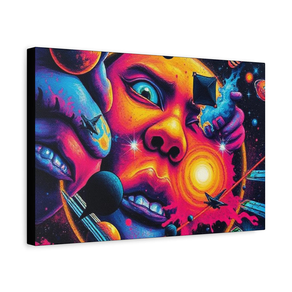 Psychedelic Cosmic Face Canvas | Matte Stretched Canvas