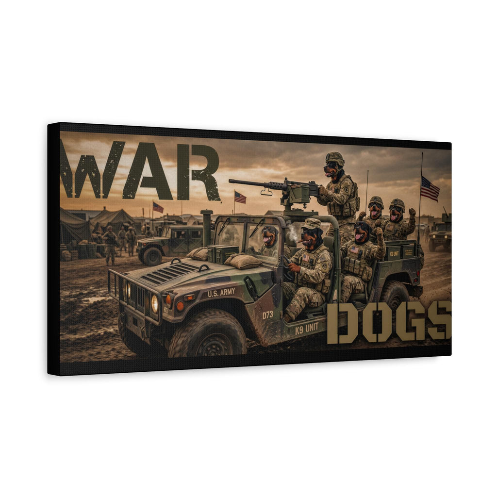 War Dogs Military Jeep Canvas