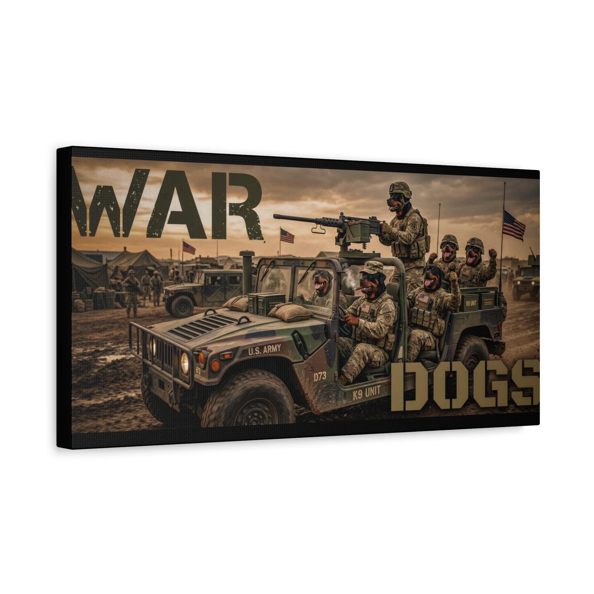 War Dogs Military Jeep Canvas