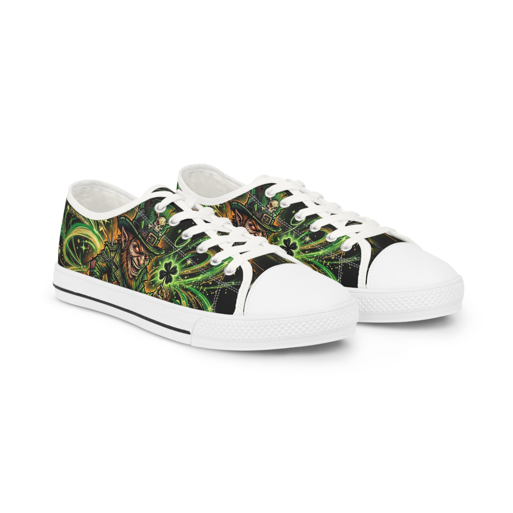 Leprechaun and Shamrock Sneakers | Low Top Shoes