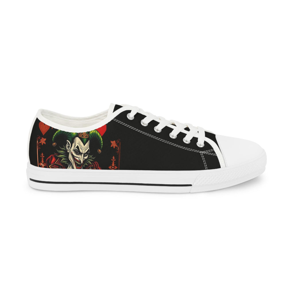 Creepy Joker Clown Face Men's Low Top Sneakers | Horror Streetwear