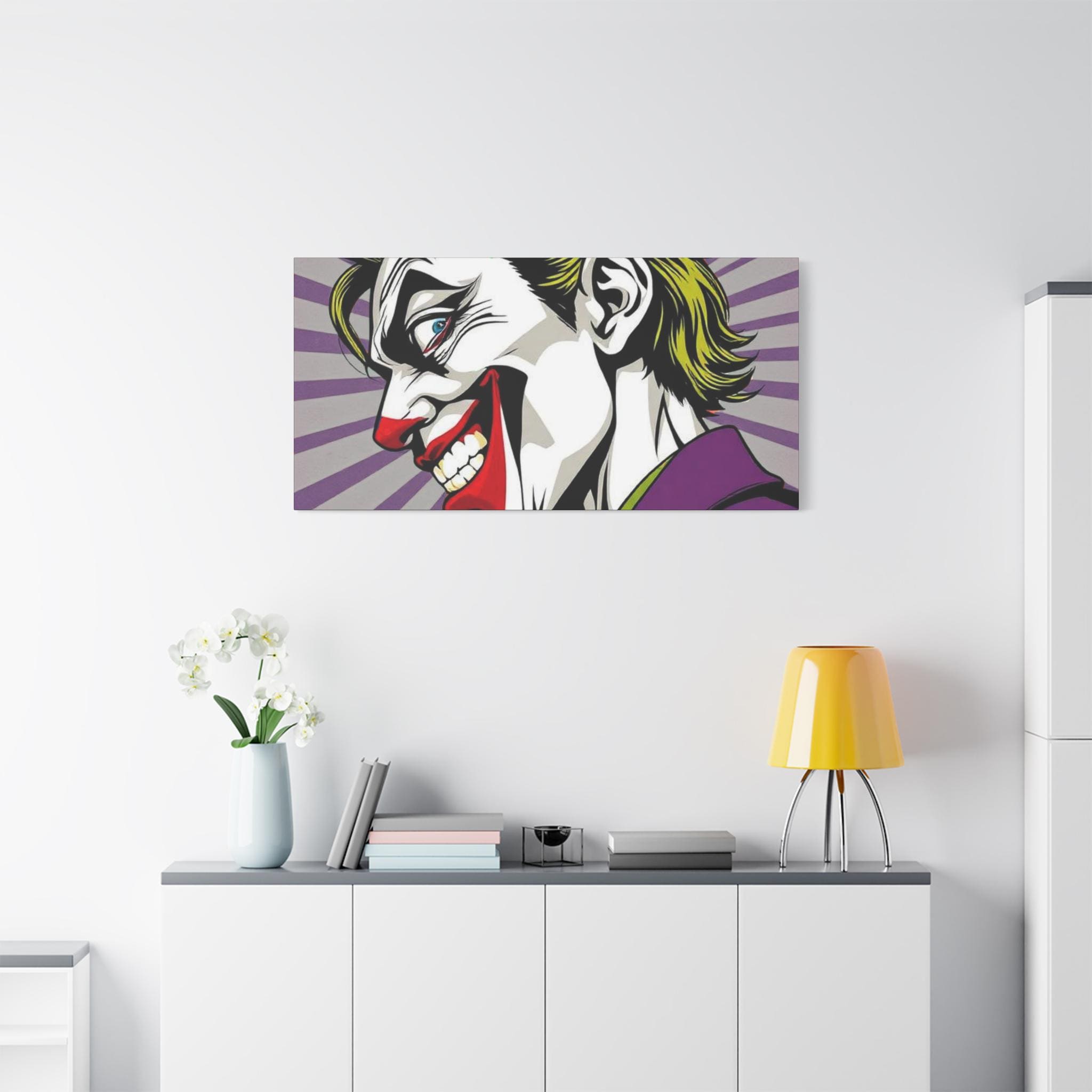 Smiling Joker Portrait Matte Canvas