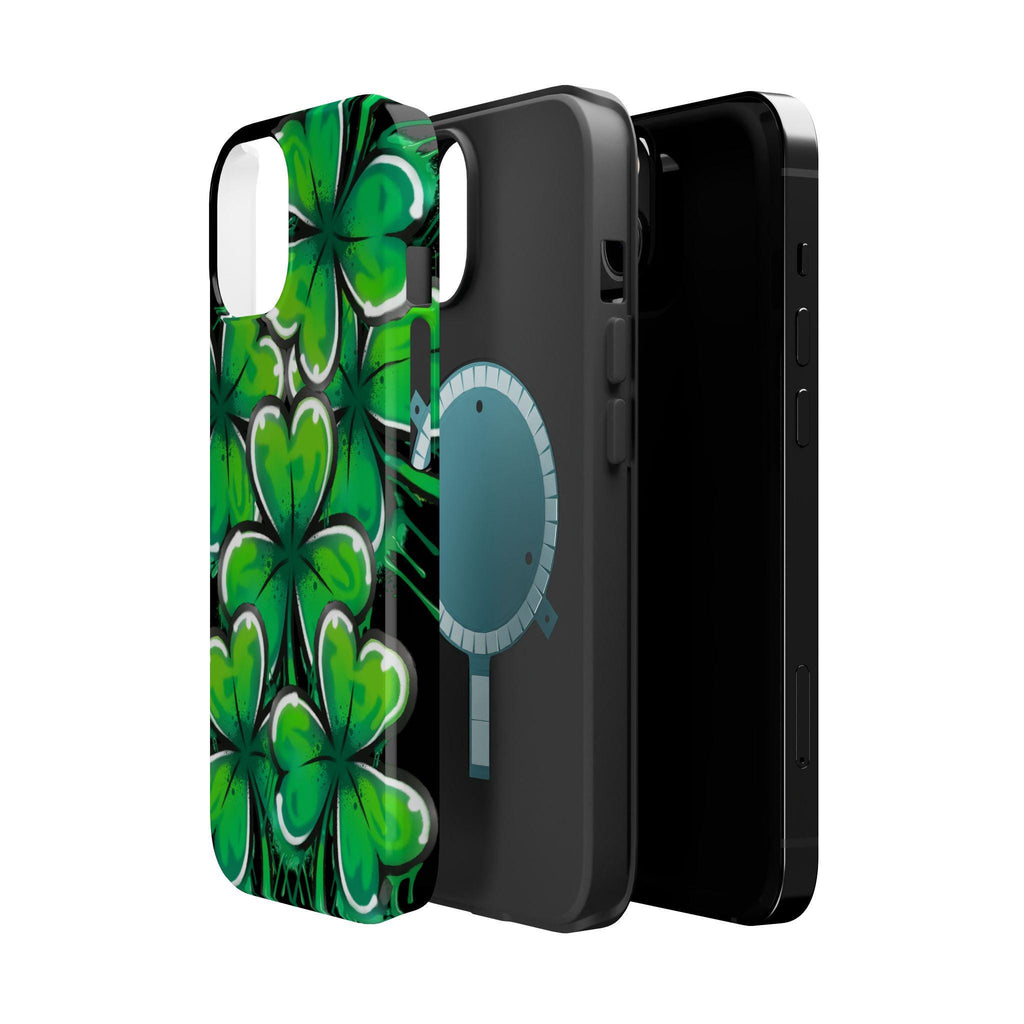 Four Leaf Clover Pattern Phone Case | Magnetic Impact-Resistant Case
