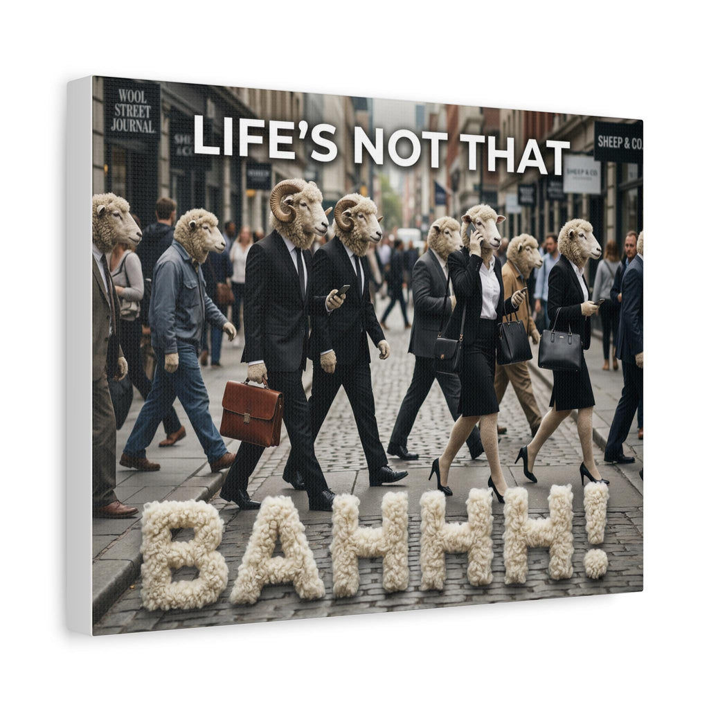 Life's Not That Bahhh! Matte Canvas Wall Art | Stretched 1.25"