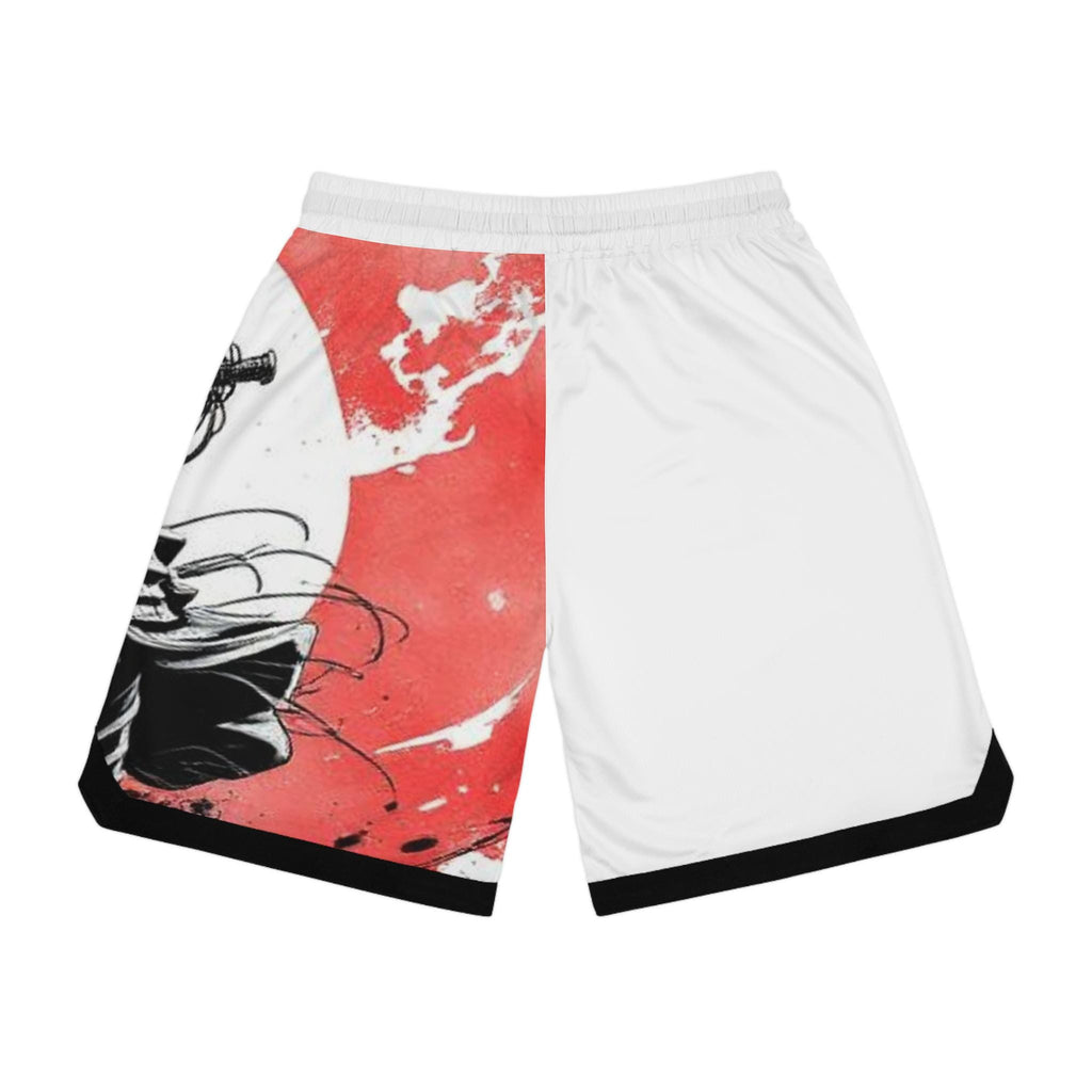 Samurai Warrior Graphic Basketball Shorts | AOP Printed Athletic Shorts