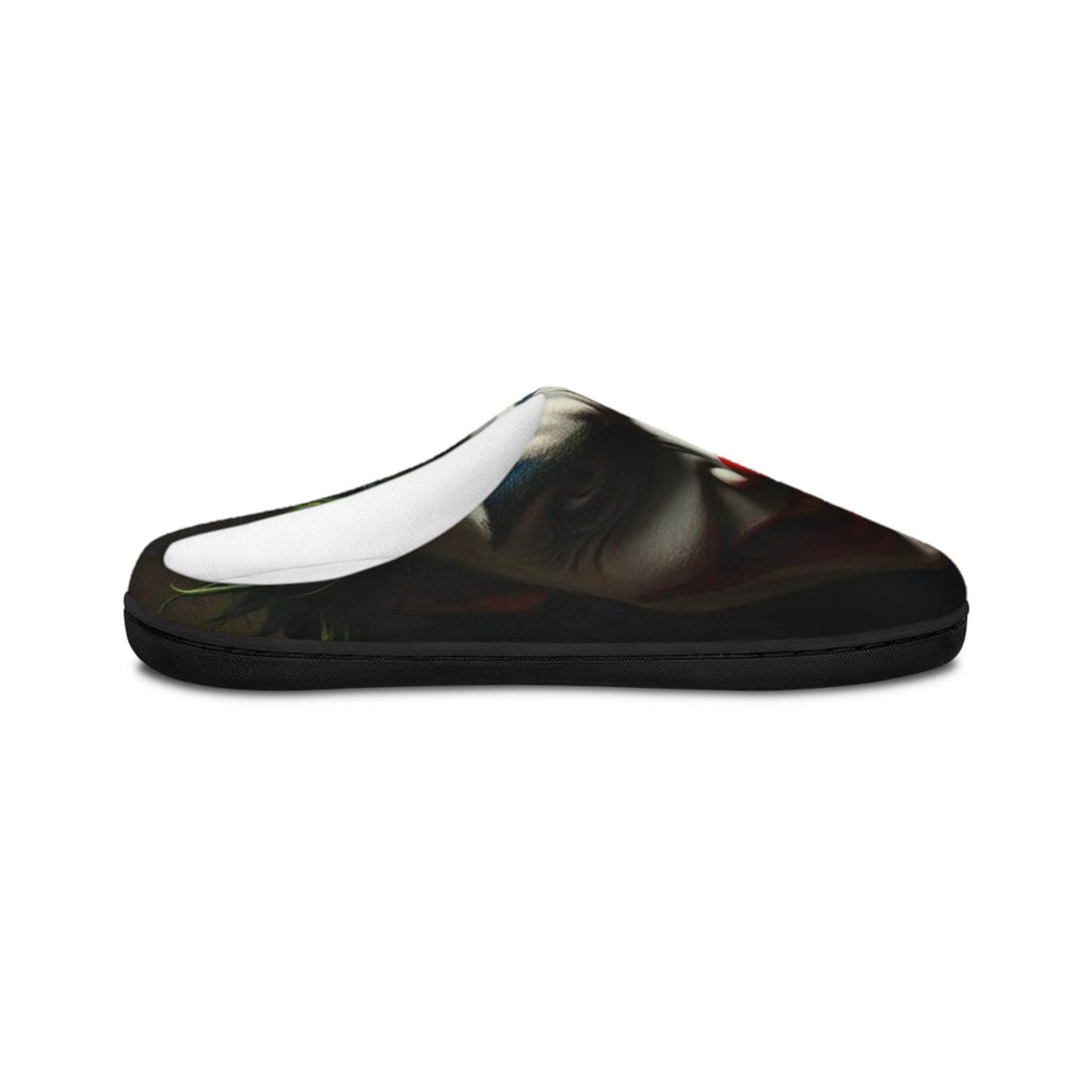 Joker Clown Face Men's Indoor Slippers | Horror Movie Character Slip-Ons