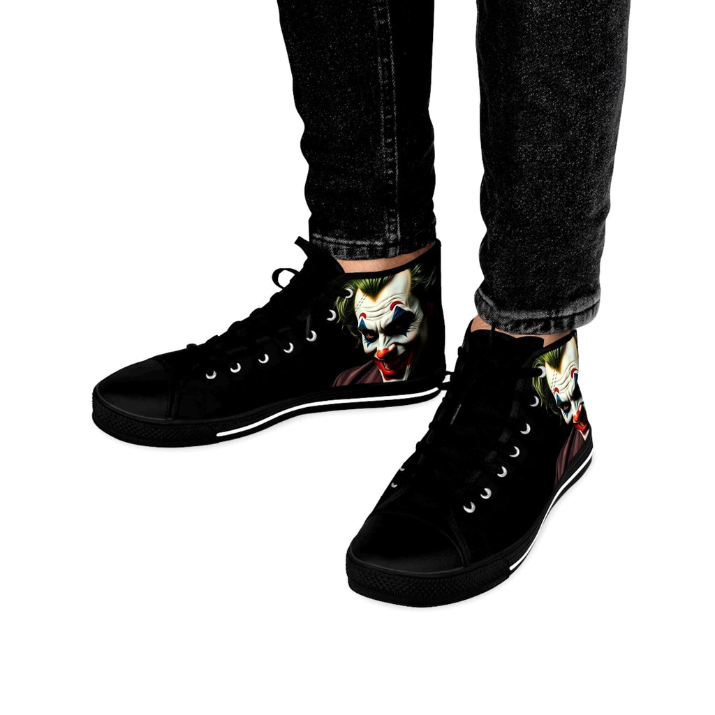 Creepy Clown Face High Top Sneakers | Horror Joker Style