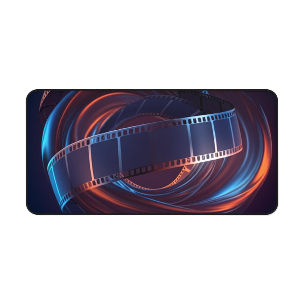 Cinematic Film Reel Swirl Desk Mat | Movie Theme Desk Pad