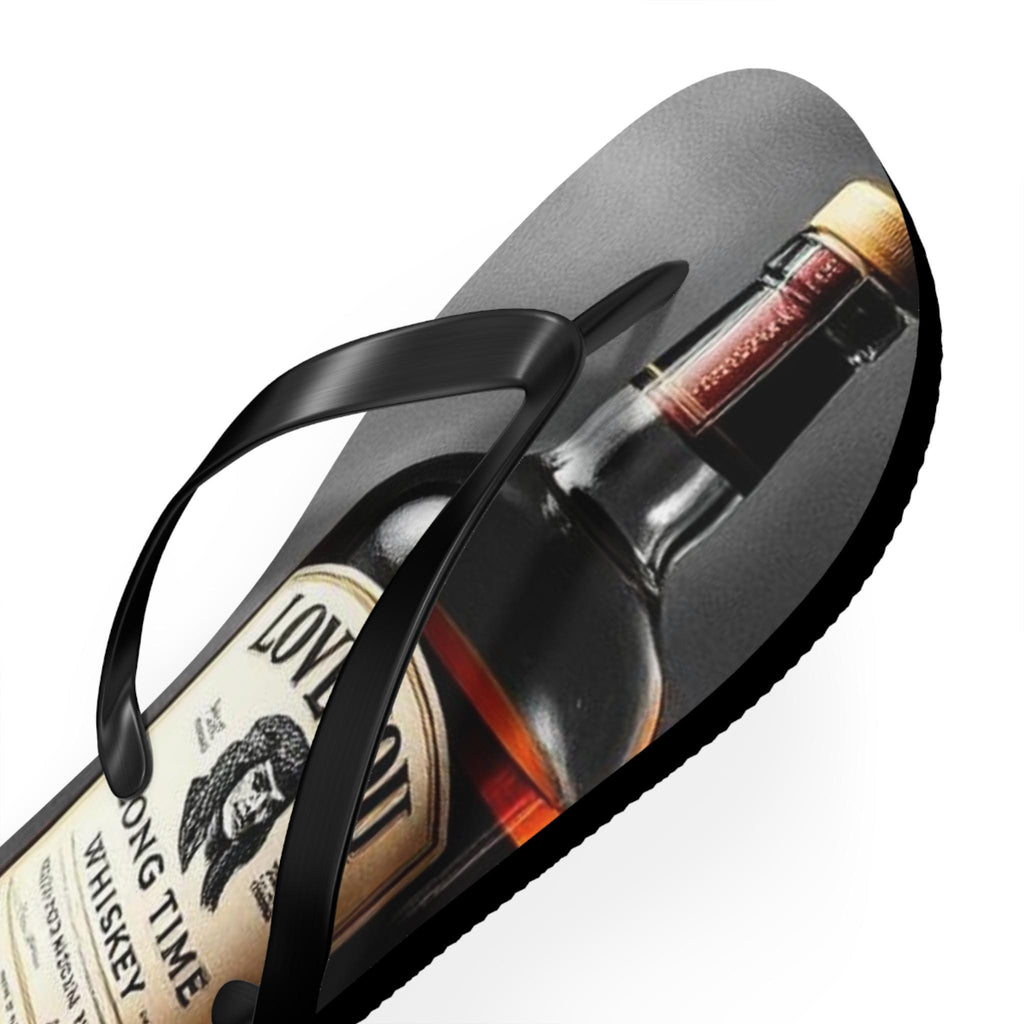 Whiskey Bottle and Glass flip flops | Alcohol Drink Sandals