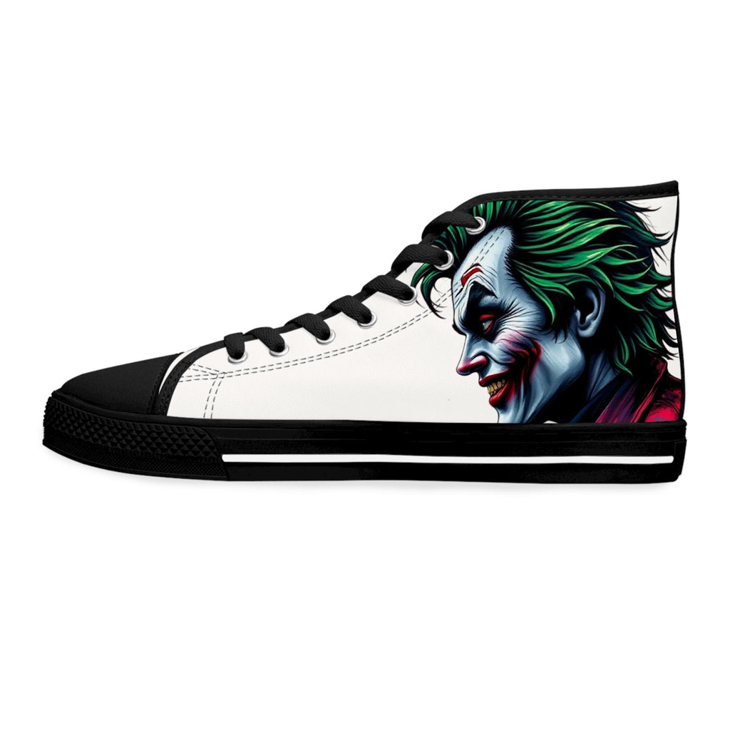 Joker Face Illustration Women's High Top Sneakers | Clown Villain Art